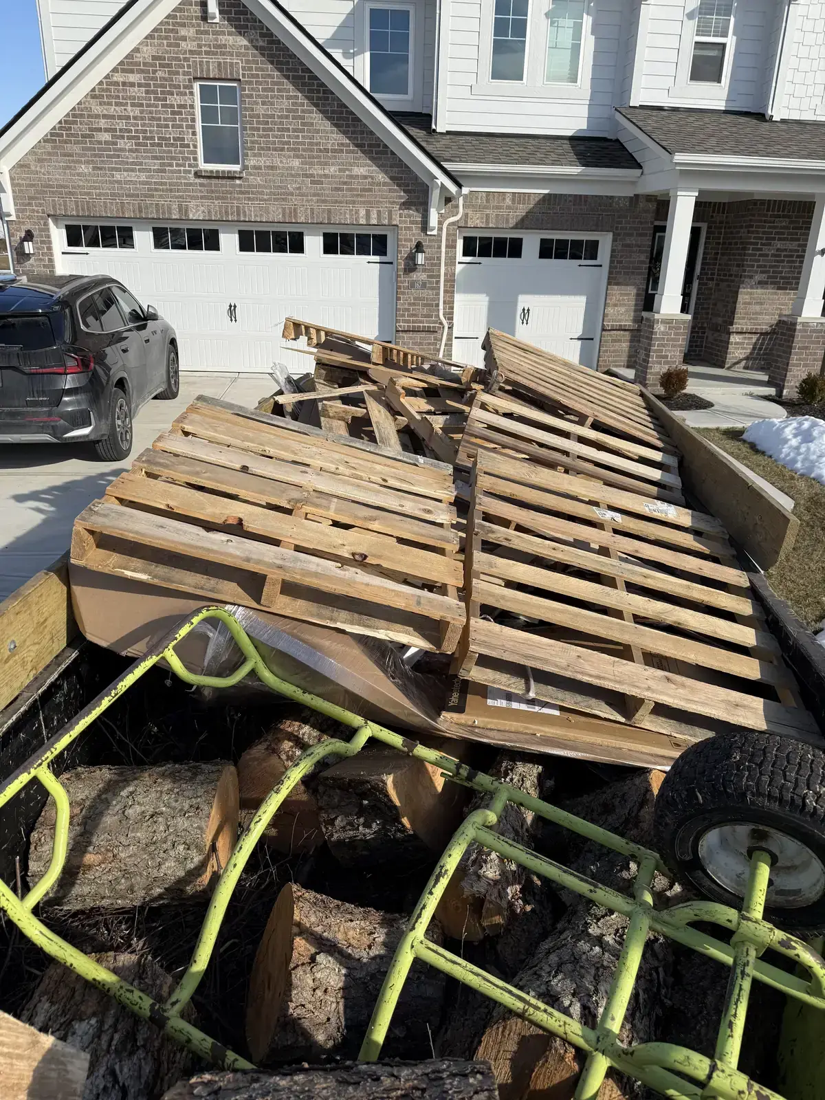 Trailer loaded with construction debris in Carmel, IN