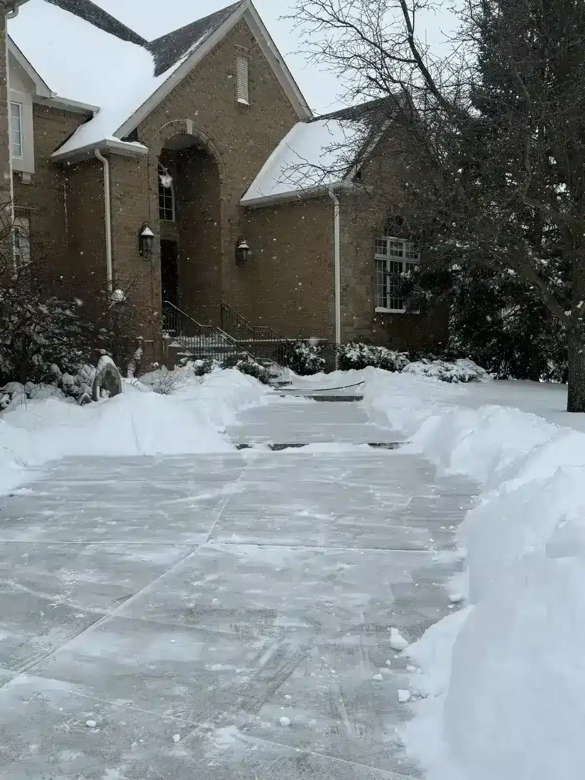Plowed residential driveway in Carmel