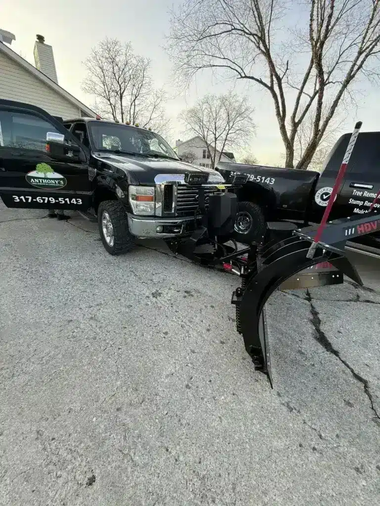 Anthony's plow truck ready for a snow route